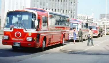 Streets of Tokyo in 1980. Slide collection of an American tourist