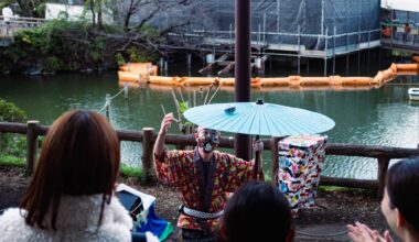 Street performer in Inokashira Park