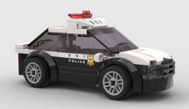 Japanese Police Patrol Car in Lego Bricks