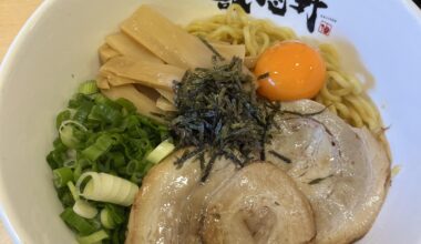 Original aburasoba with egg yolk from Kajiken in San Mateo