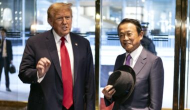 Aso meets Trump in New York ahead of Nov. election