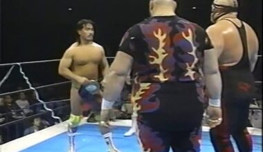 Big Van Vader and Bigelow vs. Keiji Mutoh and Hiroshi Hase (3/1/92)