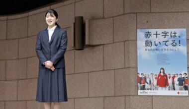 Princess Aiko begins 1st day of work at Japanese Red Cross Society