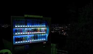 Vending machine at night