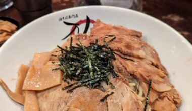 Roasted pork abura soba at Banninriki in Tokyo