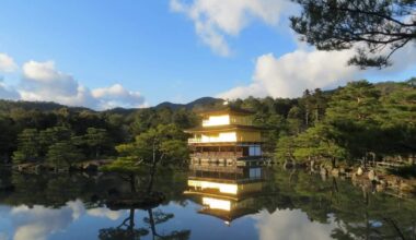 The calm reflection at Kinkakuji, Kyoto