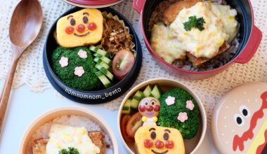 Anpanman themed bento for husband and daughter :)