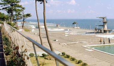 1971 Oiso Long Beach Hotel. Slide collection of an American tourist