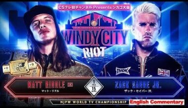 Matt Riddle vs Zack Sabre Jr.: NJPW World Television Championship match, New Japan Pro Wrestling - Windy City Riot, April 12, 2024