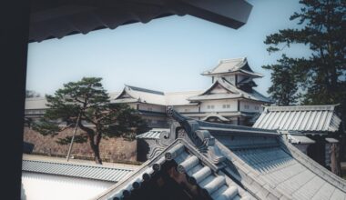 Kanazawa Castle back in March.