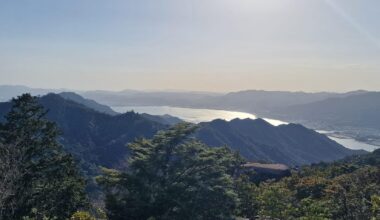 At the top of Mt Misen on Miyajima Island