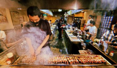 POV: You’re in a smoky underground yakitori bar in Tokyo