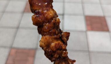 Grilled chicken skewer at Family Mart in Taito, Tokyo