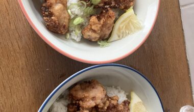 karaage with rice