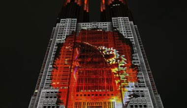 Godzilla joins world's largest projection mapping show in Shinjuku