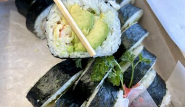 Cured Saba, Tamago, Nori, California Rolls