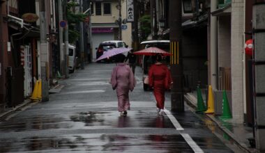 Gion, Kyoto on a rainy day