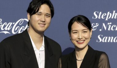 Ohtani appears with wife at charity event hosted by Dodgers