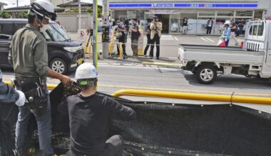 Yamanashi town installs barrier to block viral Mt. Fuji photo spot