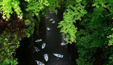 Rainy day in Takachiho Gorge