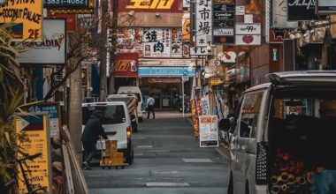 Lawson at the end of a street. Near ueno park