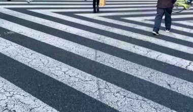 Zebra Crossings in Hinodecho, Yokohama.