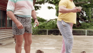 Stan Hansen and Vader at the zoo the day before their infamous match