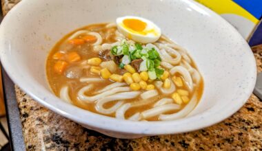 Curry udon from leftover curry