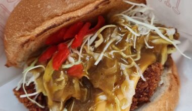 Chicken Katsu Curry burger at MOS Burger