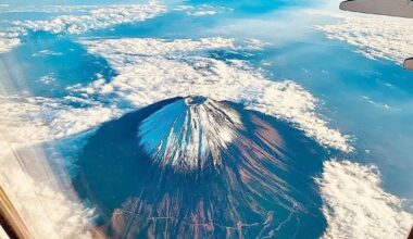 Mt. Fuji on a plane ride from Osaka KIX to Tokyo HND