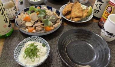 Chikuzen ni, iwashi fry, edamame flavored oborodofu