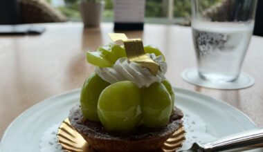 Green grape tart from the Prince Hotel in Hiroshima!