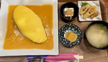 Omurice lunch set. So delicious