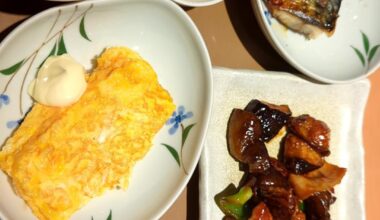 Yayoiken's nasu miso and grilled fish teisyoku.