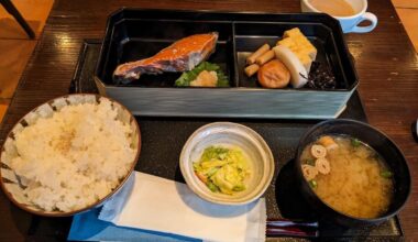 Traditional Japanese breakfast (except for the coffee lol) at Cafe la Voie in Shinjuki