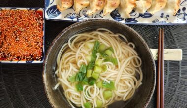 Kake Udon and Gyoza