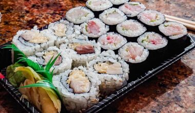 Lunch special from my good local - mackerel, snapper, and yellow tail