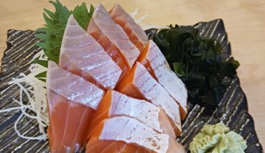 Salmon sashimi I ate in Tokyo