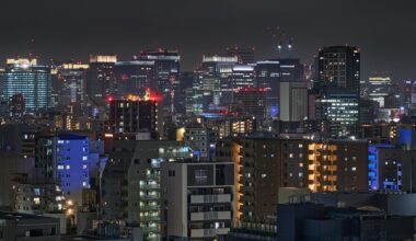 Tokyo skyline from The Gate Hotel Asakusa