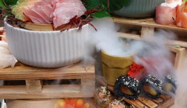 Not a fan of dry ice. The sushi was ok-ish...