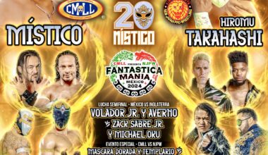 Poster for Fantasticmania Mexico This Friday Night: Mistico vs Hiromu Dream Match-Vaquer/Catalina Title Match
