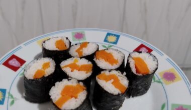 Carrot sushi roll thin and large