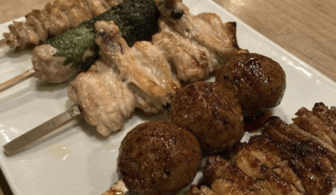 Delicious yakitori, very traditional