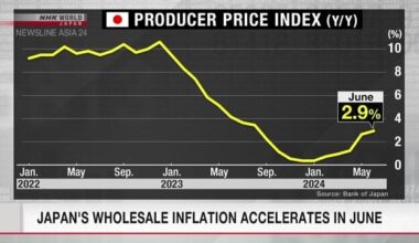 Japan's wholesale inflation accelerates in June