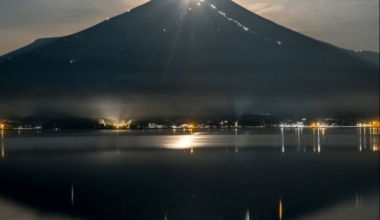 富士山頂の光