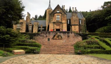 "Lockhart Castle" Milton Lockhart House, built in 1829 by the British Earl of Lockhart in Carruke, South Lanarkshire, Scotland