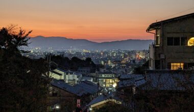 Dusk over Kyoto, November 2023