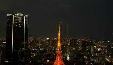 Night view of Tokyo Tower