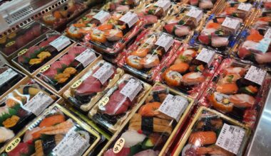 I present supermarket sushi in kyoto