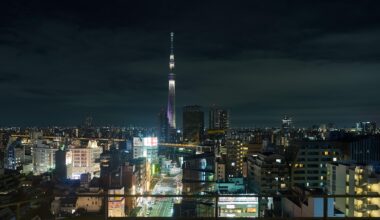 Tokyo skytree at night